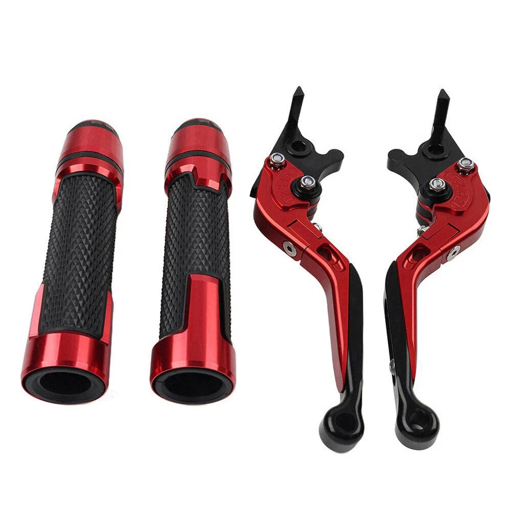 Red Extendable Brake Clutch Levers Grip Set for Kawasaki ZX10R (2011-2023)