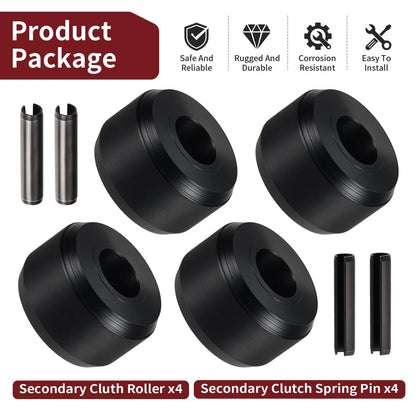 4 x Secondary Clutch Roller w/ Upgraded Pin for Polaris Ranger (2017–2019)