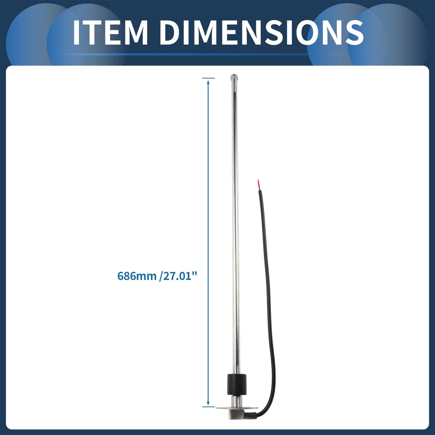 Fuel Sending Unit and Gauge Kit 240-33 Ohm for Boat Car Truck (686mm)