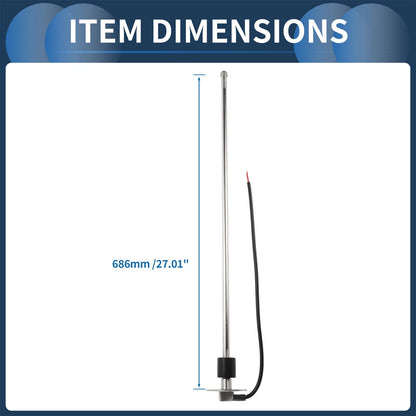 Fuel Sending Unit and Gauge Kit 240-33 Ohm for Boat Car Truck (686mm)