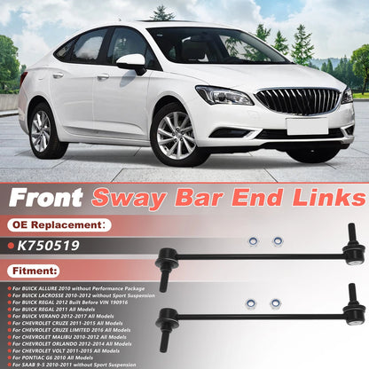 Front Sway Bar Ends for Buick LaCrosse, Verano, Chevrolet Cruze, Malibu, Volt (2010–2020)