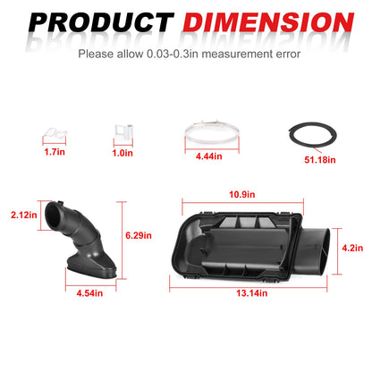 Airbox Lid Cover with Snorkel Intake Duct Kit for Yamaha Banshee YFZ 350 (1987–2006)