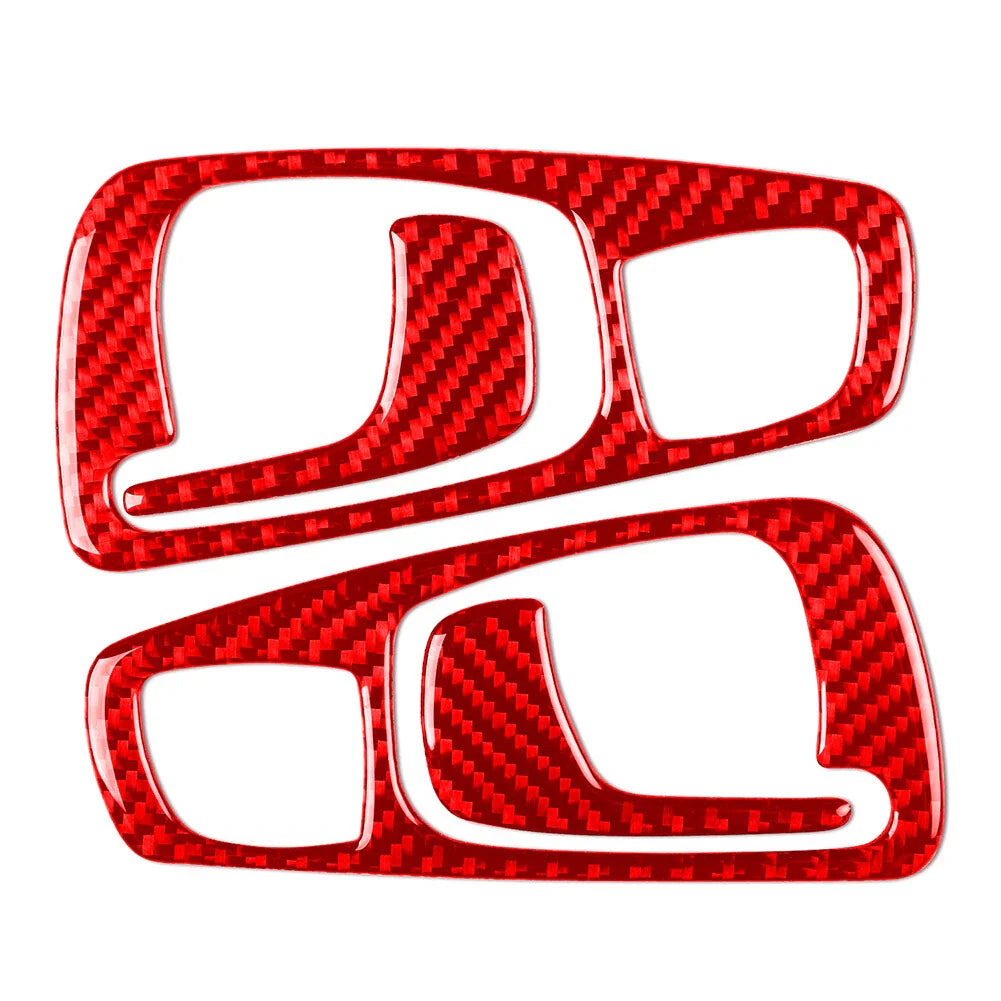Carbon Fiber Red Interior Door Handle Cover Trim for Honda S2000 (2004-2009)