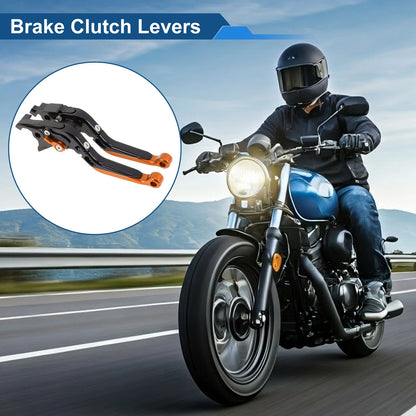 Short Long Brake Clutch Levers for Suzuki Hayabusa GSXR1300 (2008–2020) Black Orange