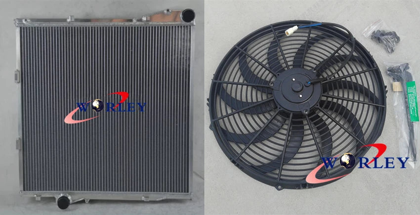 3 Row Aluminum Radiator with Fan for BMW X5 E53 (2000–2006)