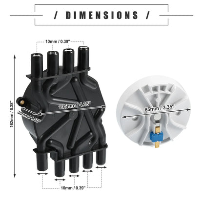 Ignition Distributor Set 2 x Cap & Rotor Kit for Chevrolet