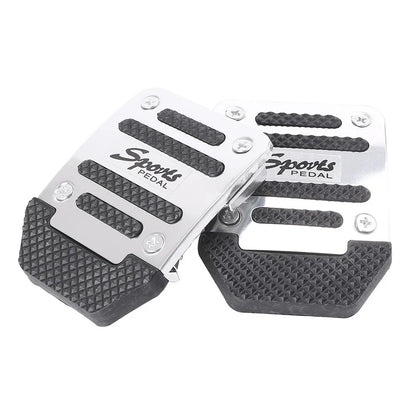 Anti-Slip Foot Rest Throttle Brake Clutch Pedal for Universal Manual Silver