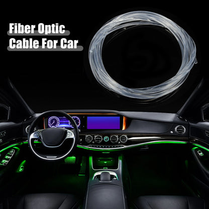 5m Glow Optic Fiber Cable for Universal Car Light Decor (0.20")