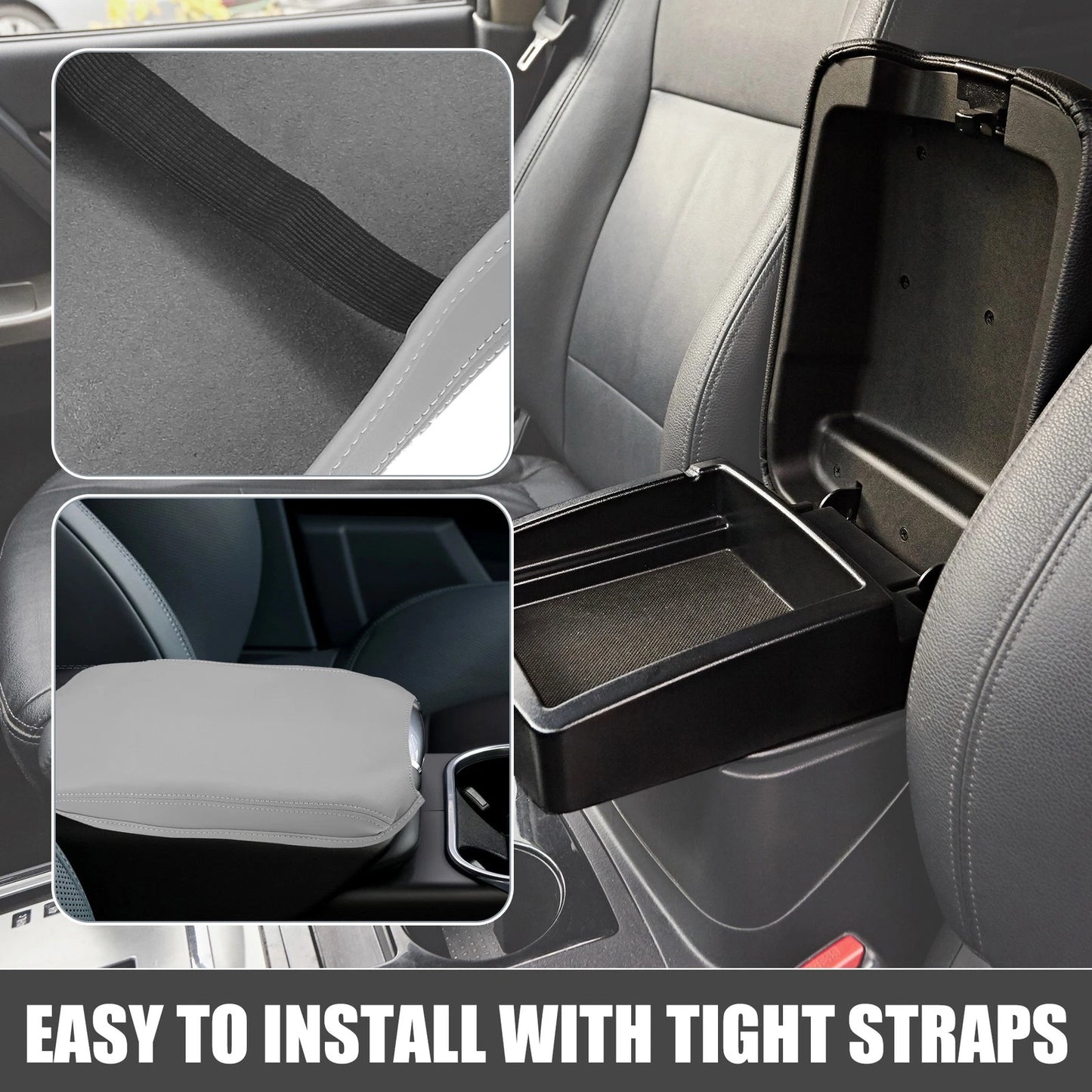 Center Console Armrest Cover Pad for Toyota Camry Hybrid (2012–2017) Gray