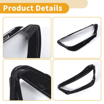 1 Pc Headlight Lens Cover for Audi Q5 (2021–2022) Clear Black