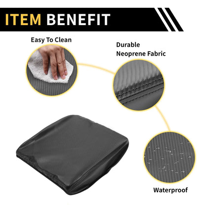 Armrest Cover for Dodge Ram Microfiber Leather Carbon Fiber Black