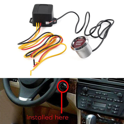 12V Red LED Push Button Ignition Starter Switch for Universal Fit (All Years)