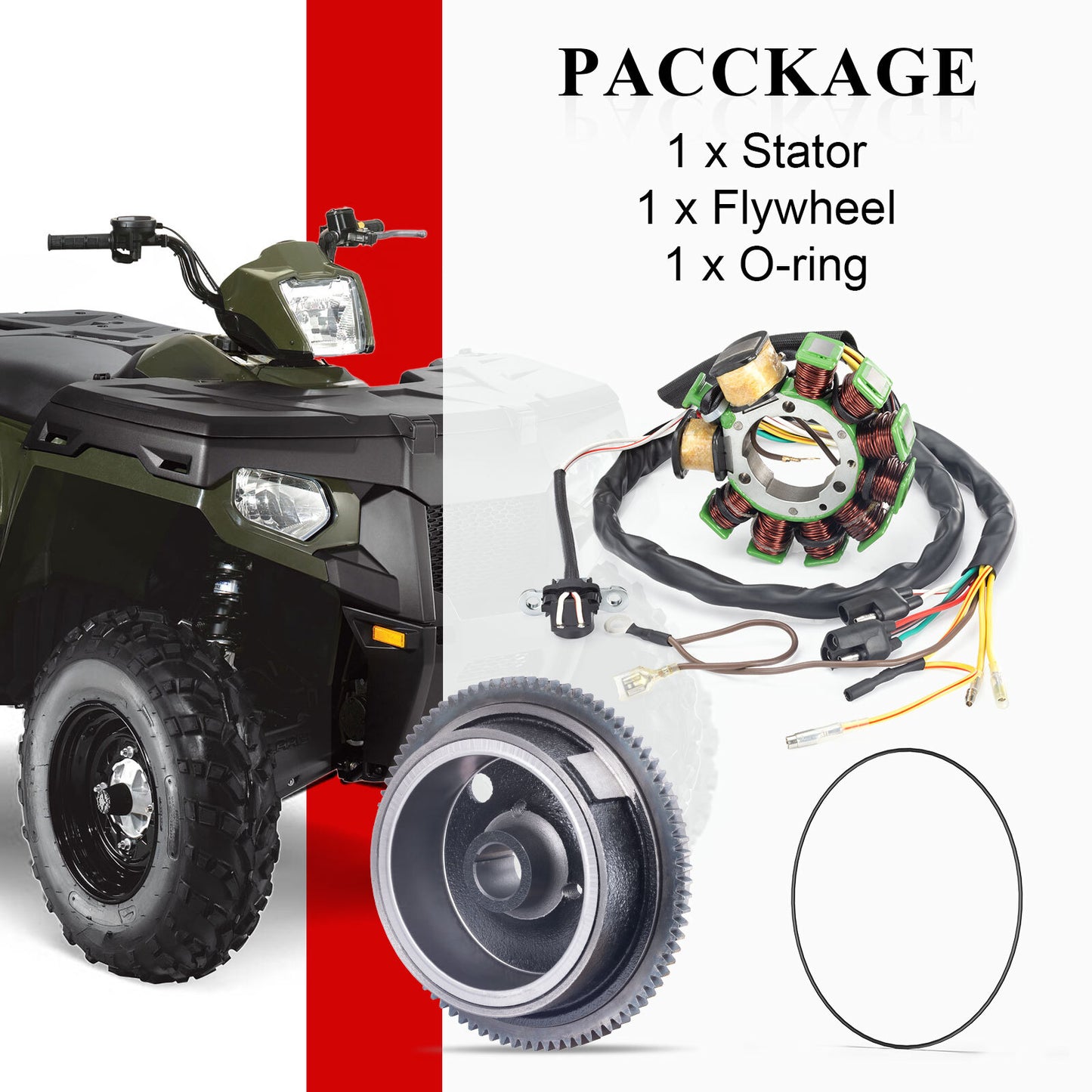 Stator and Flywheel Rotor Kit for Polaris Sportsman 335 400 500 (1996–2002)