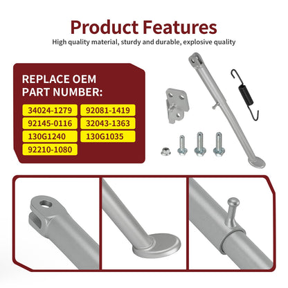 Kick Side Stand Kit for Kawasaki KDX200 KDX220R KDX250 (1991–2006)