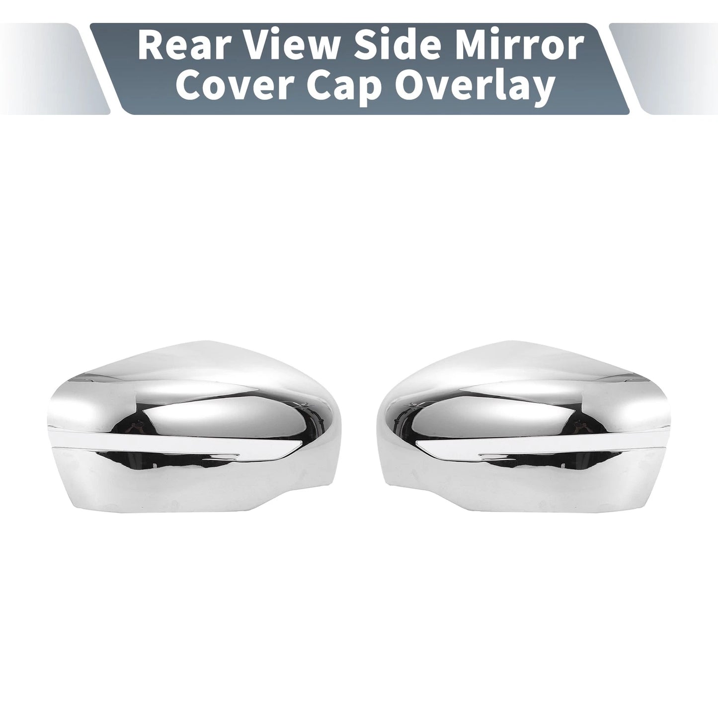 Pair Rearview Mirror Cover Overlay Chrome for Nissan X-Trail Rogue (2014–2021)