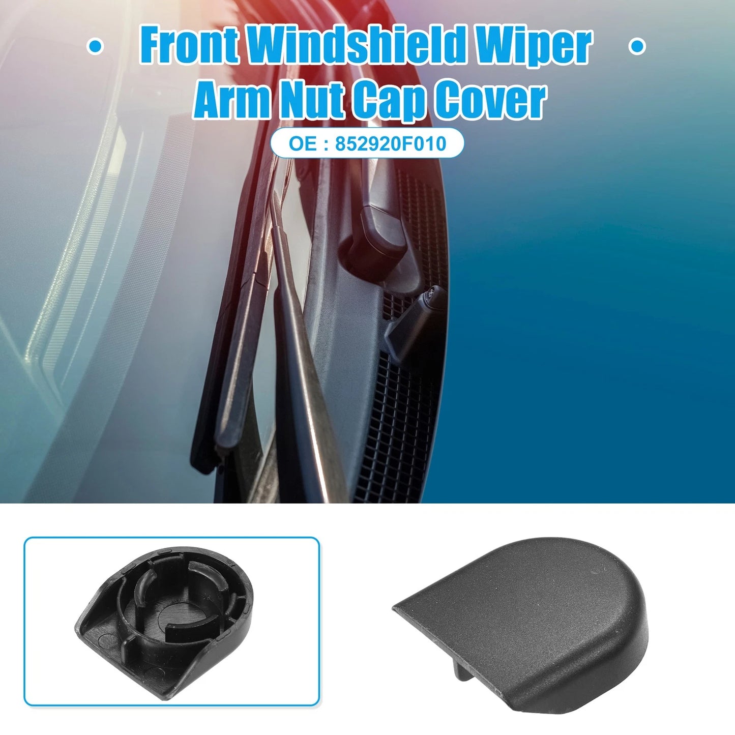 2pcs Wiper Arm Nut Cover Cap for Toyota C-HR (2018–2022)