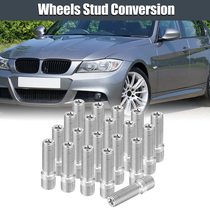 20 Pcs M14x1.5 to M12x1.5 50mm Wheel Studs for Audi
