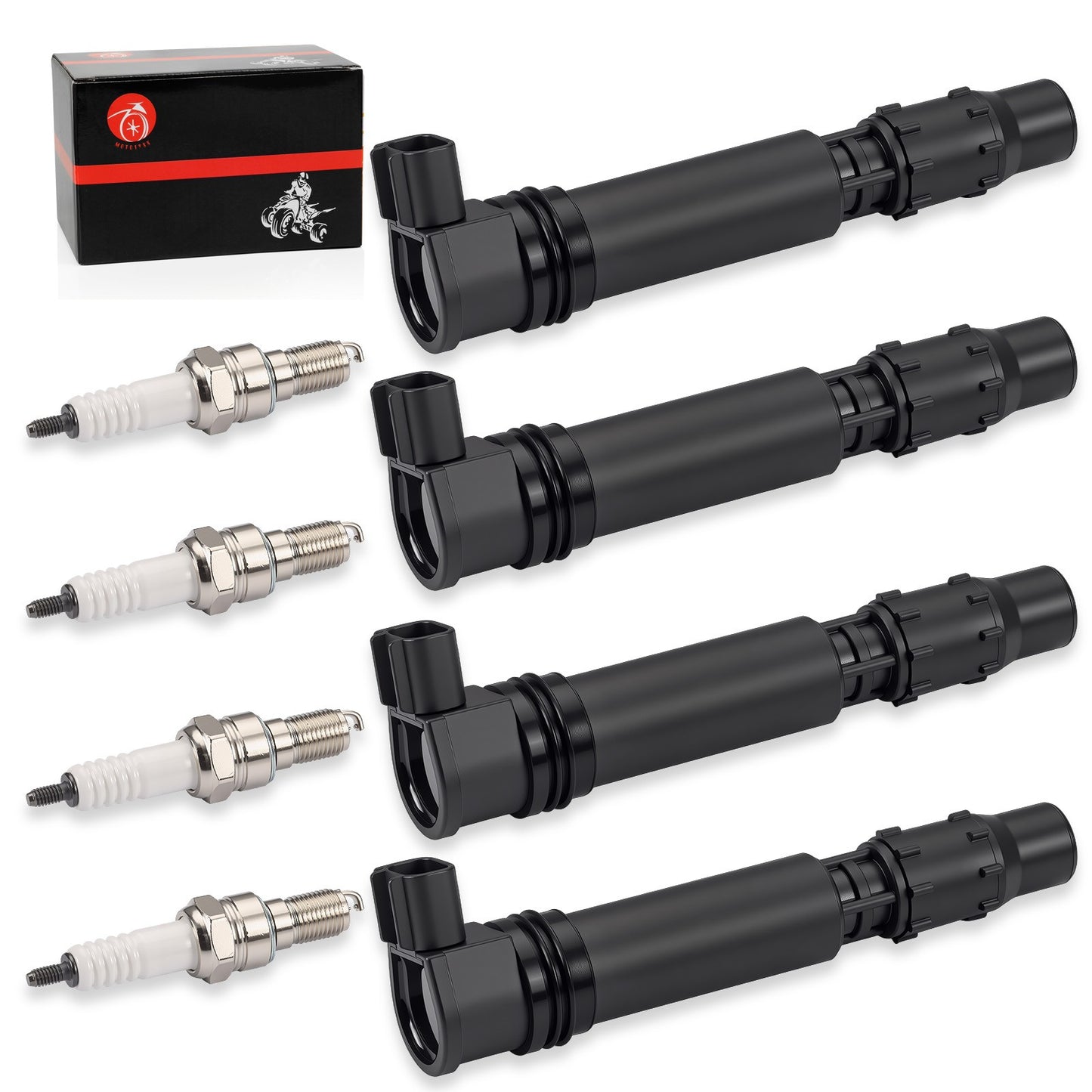 Set of 4 Ignition Coils & Iridium Spark Plugs for Honda CBR1000RR (2004–2007)