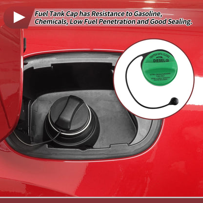 Gas Fuel Cap Cover for GMC Sierra 2500 HD 3500 HD (2007–2019) Green