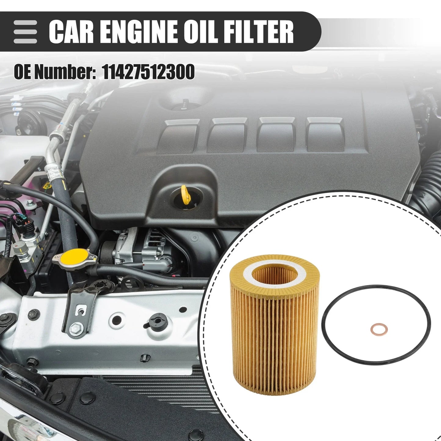 Engine Oil Filter with Gasket Set for BMW 330Ci (2001-2006)
