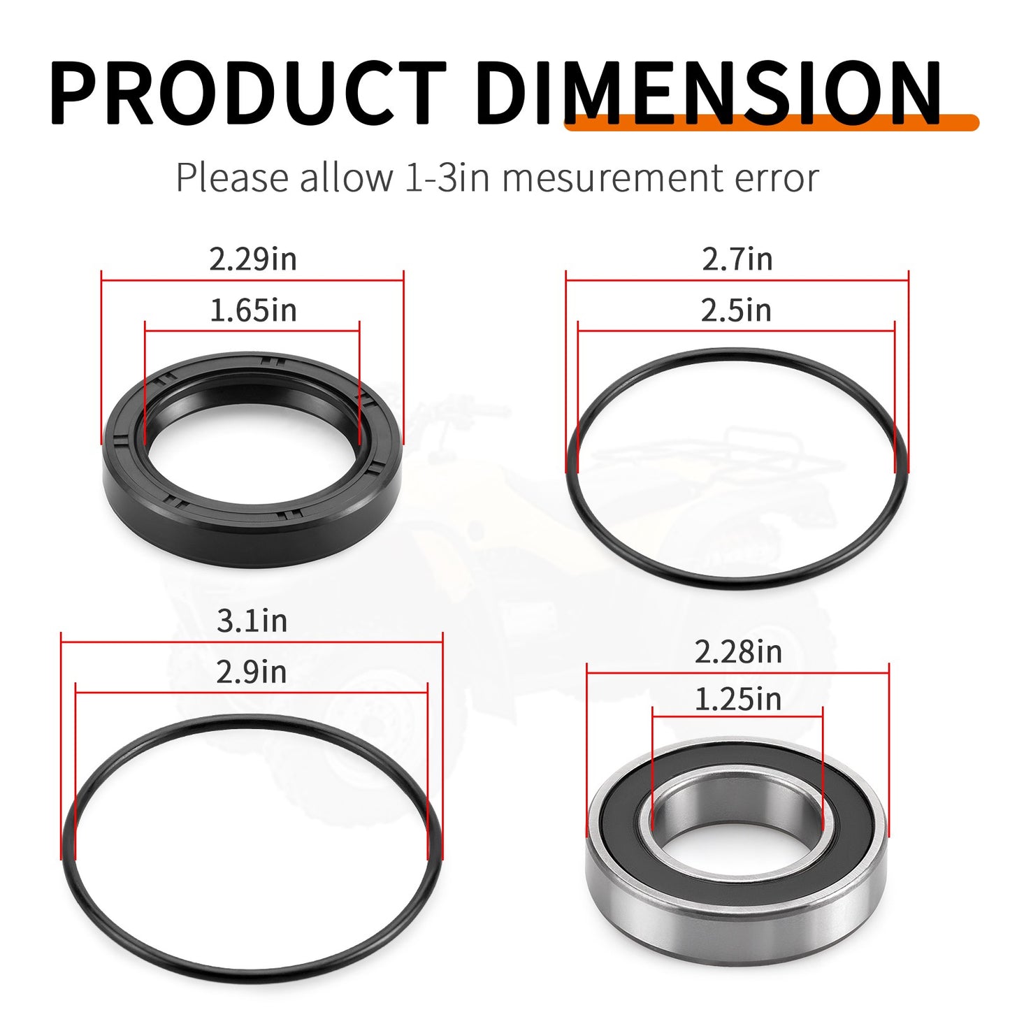 Rear Left Axle Wheel Bearing Seal for Honda Rancher 400 (2004–2007)