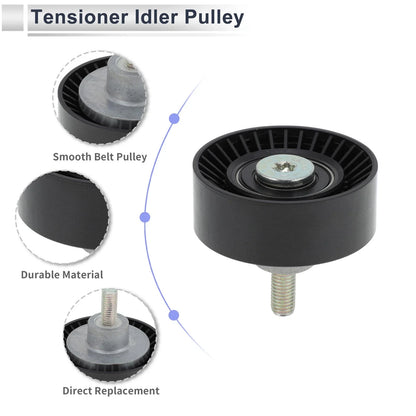 1 x Drive Belt Idler Pulley for BMW 3 Series (1998 - 2005) Black