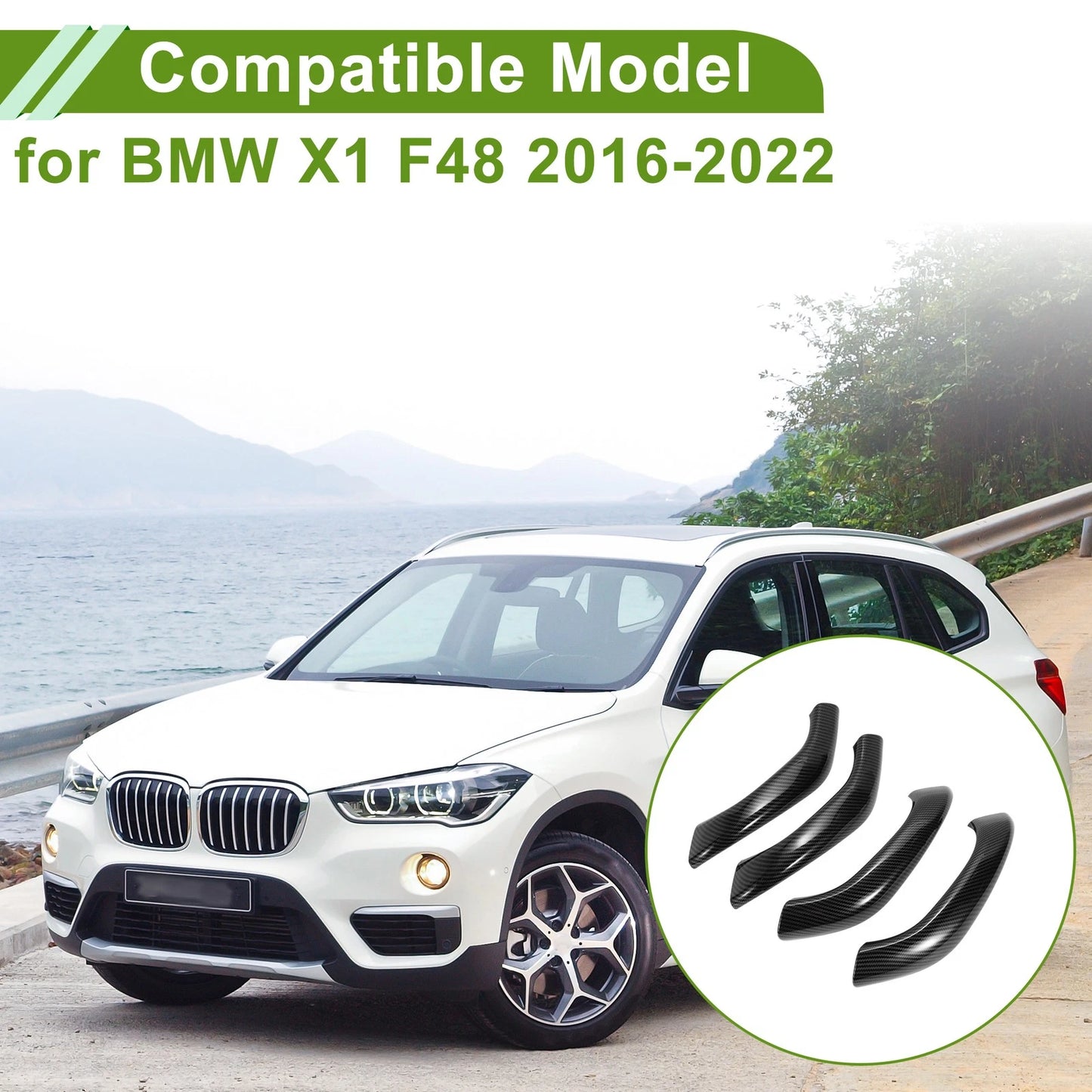 Door Panel Handle Pull Trim Cover for BMW X1 (2016–2022) No. 51417417513CT2