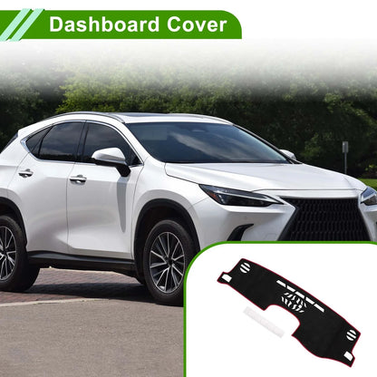 Dashboard Cover Mat for Lexus NX200T/NX300/NX300h (2014-2020) Black Red