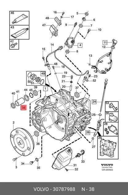 Transfer Case Angle Gear Spline Service Kit for Volvo S60 V70 XC70 XC90