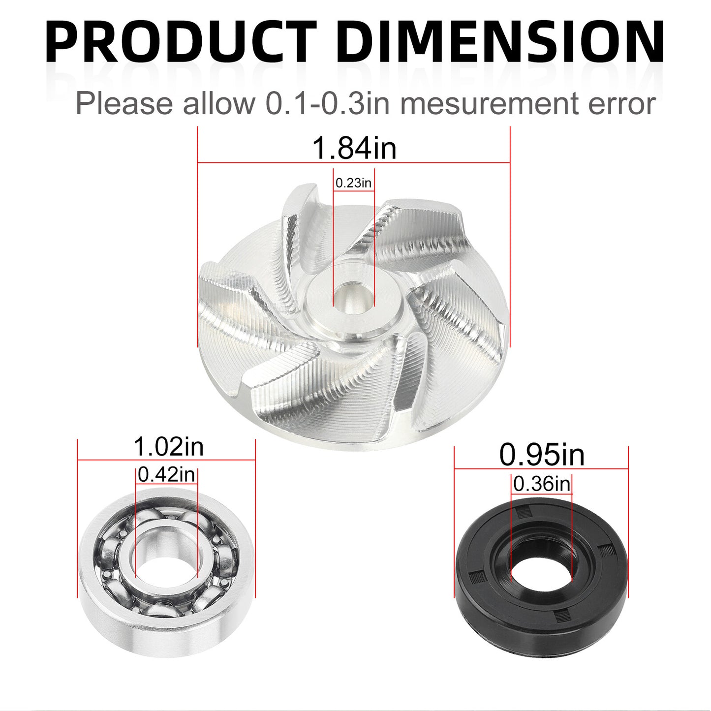 Water Pump Impeller Bearing Seal Gaskets Kit for Polaris Scrambler 400 (1995–2002)