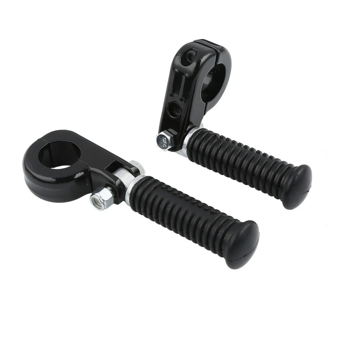 1 1/4" Black Highway Engine Guards Crash Bar Foot Pegs