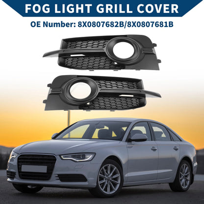 1 Pair Front Fog Light Grill for Audi A1 8X/8XA (No. 8X0807682B/8X0807681B)