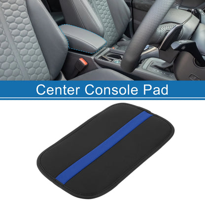Armrest Cushion Pad for Car (12.20"x7.48", Microfiber Leather, Black)
