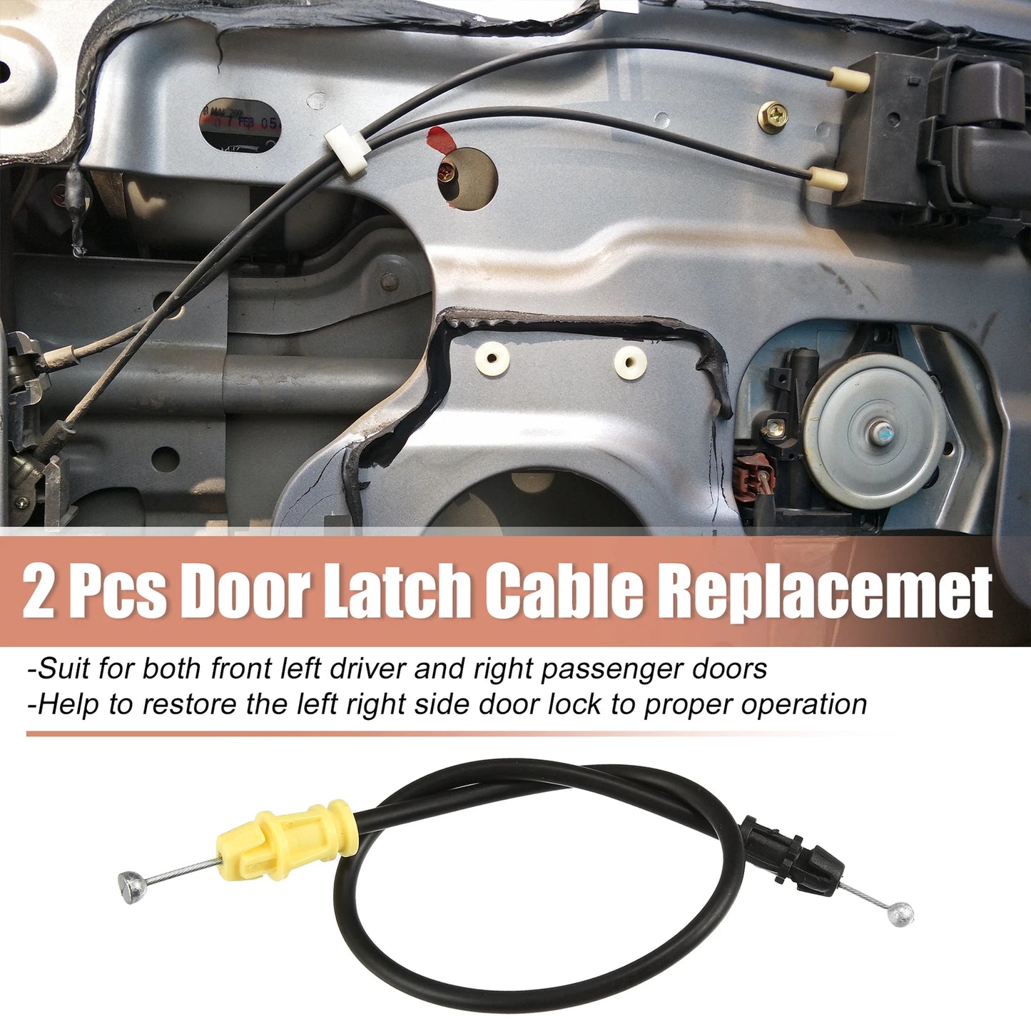 Door Latch Release Cable for Chevrolet Silverado 1500, GMC Sierra (2007–2013) 25880301