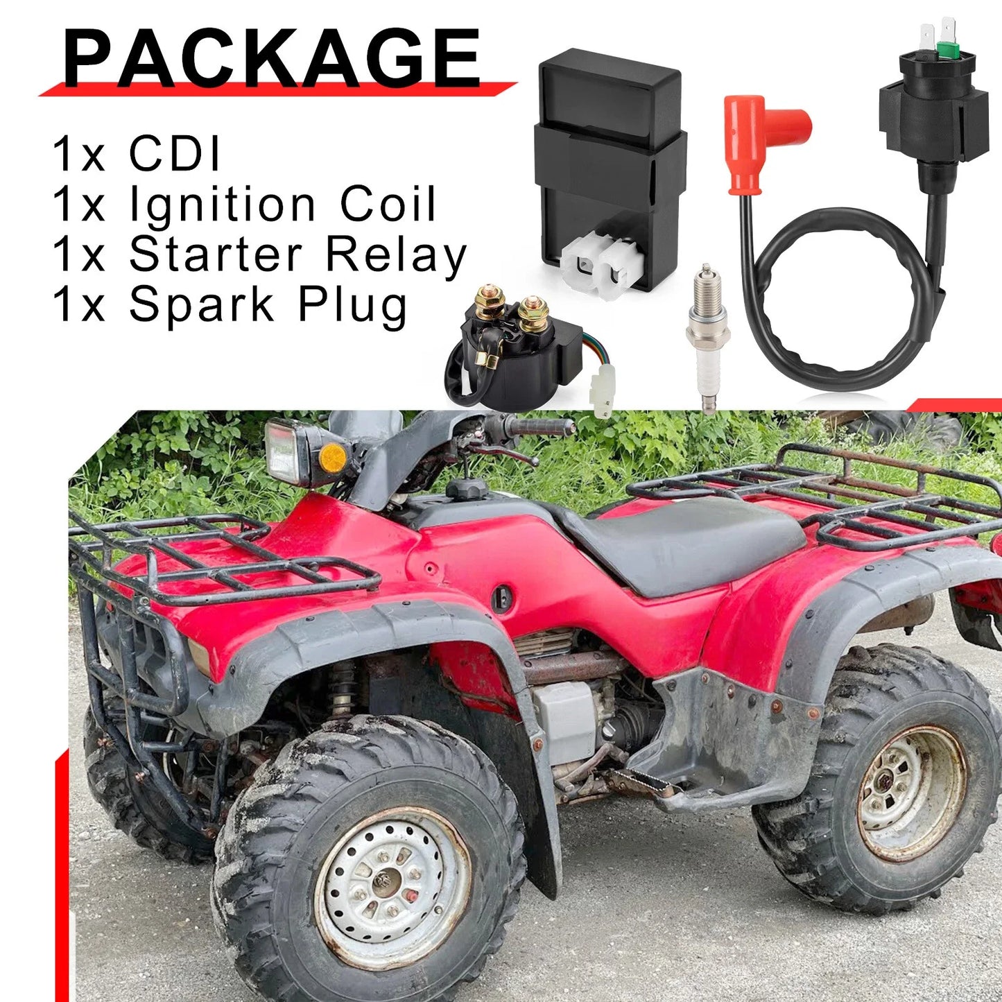 Ignition Coil CDI Relay Kit for Honda TRX400FW 4x4 Foreman (1995–2003)