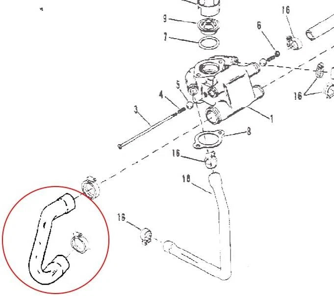 Circulating Water Pump Hose for Mercruiser