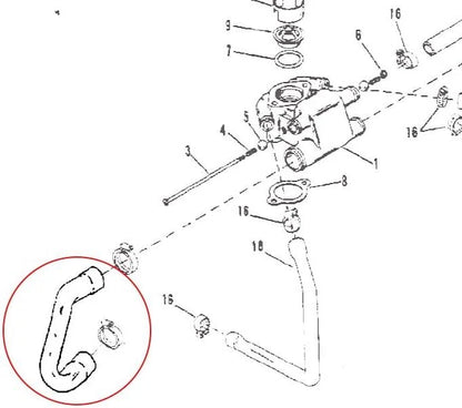 Circulating Water Pump Hose for Mercruiser