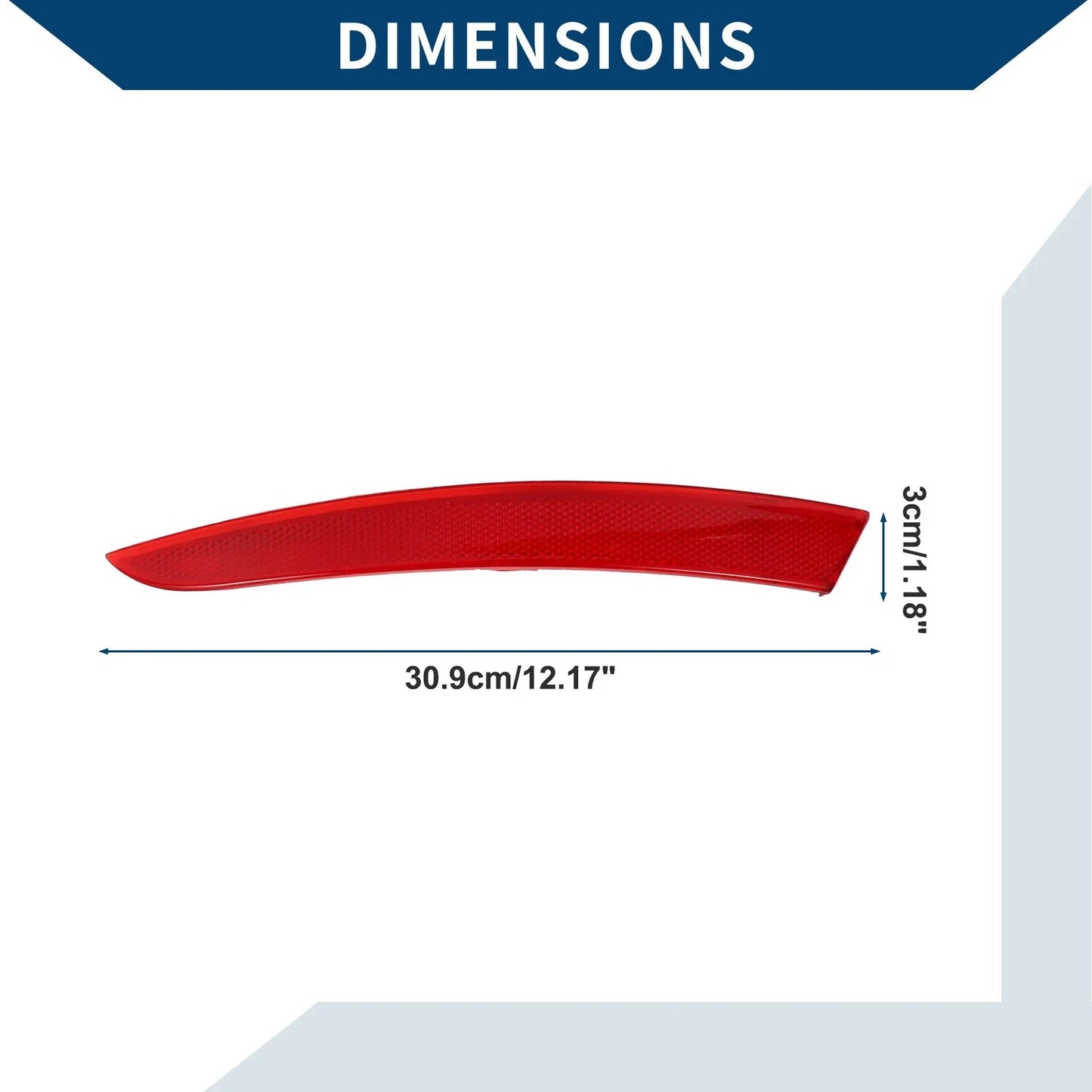 Bumper Reflector for BMW 535i GT (2014-2017) Red 1 Pcs Rear Right