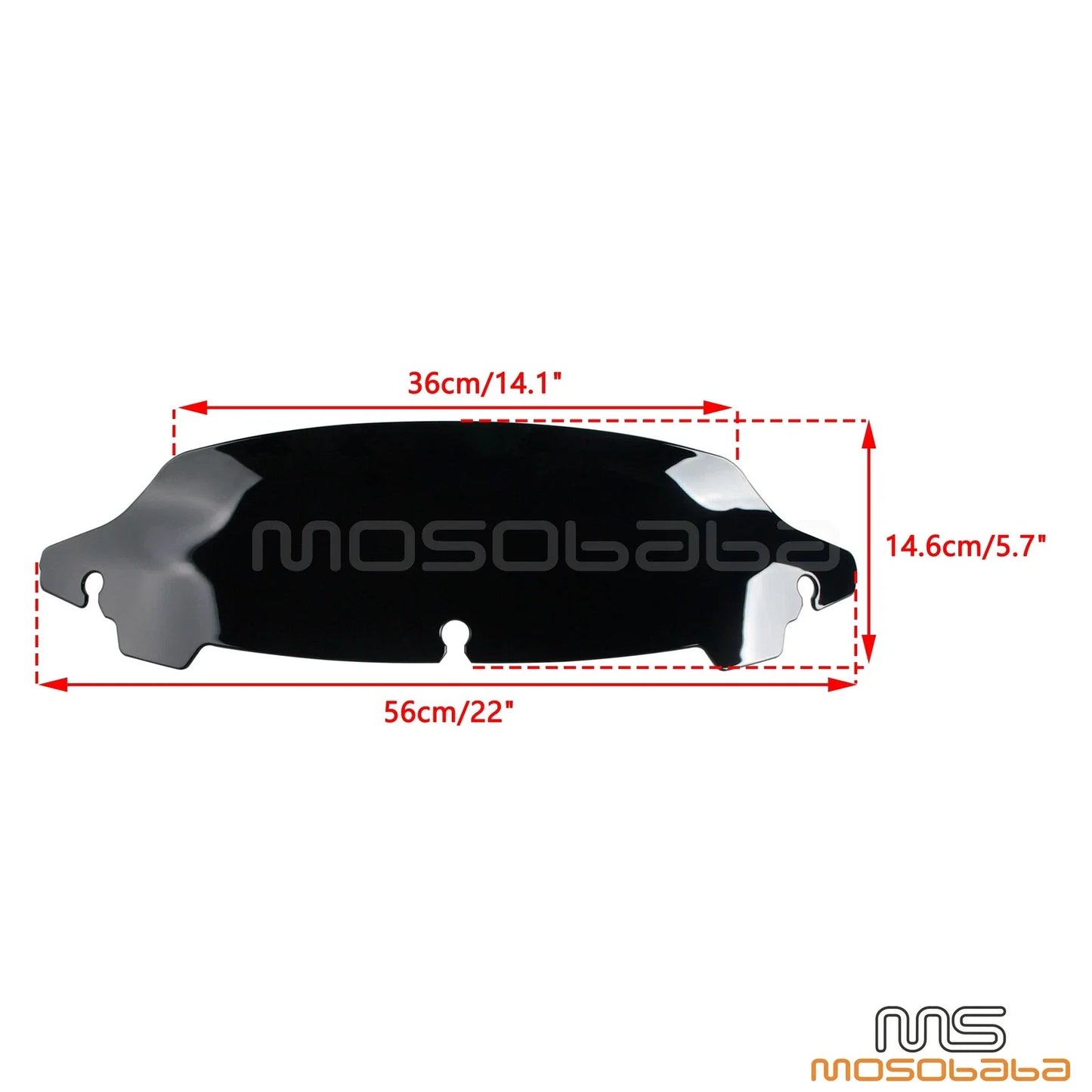 ABS Windshield for Harley Electra Glide, Street Glide, Ultra Limited (2014-2023)