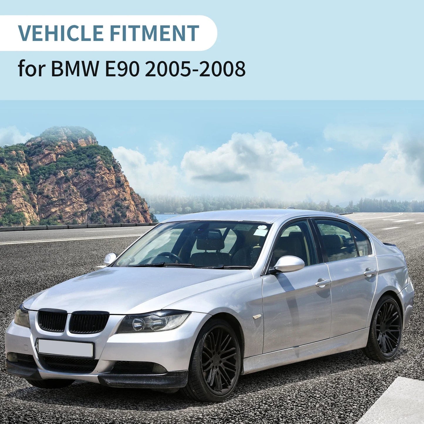 Rearview Mirror Covering Cap Carbon Fiber for BMW E90 E91 (2005 - 2008)