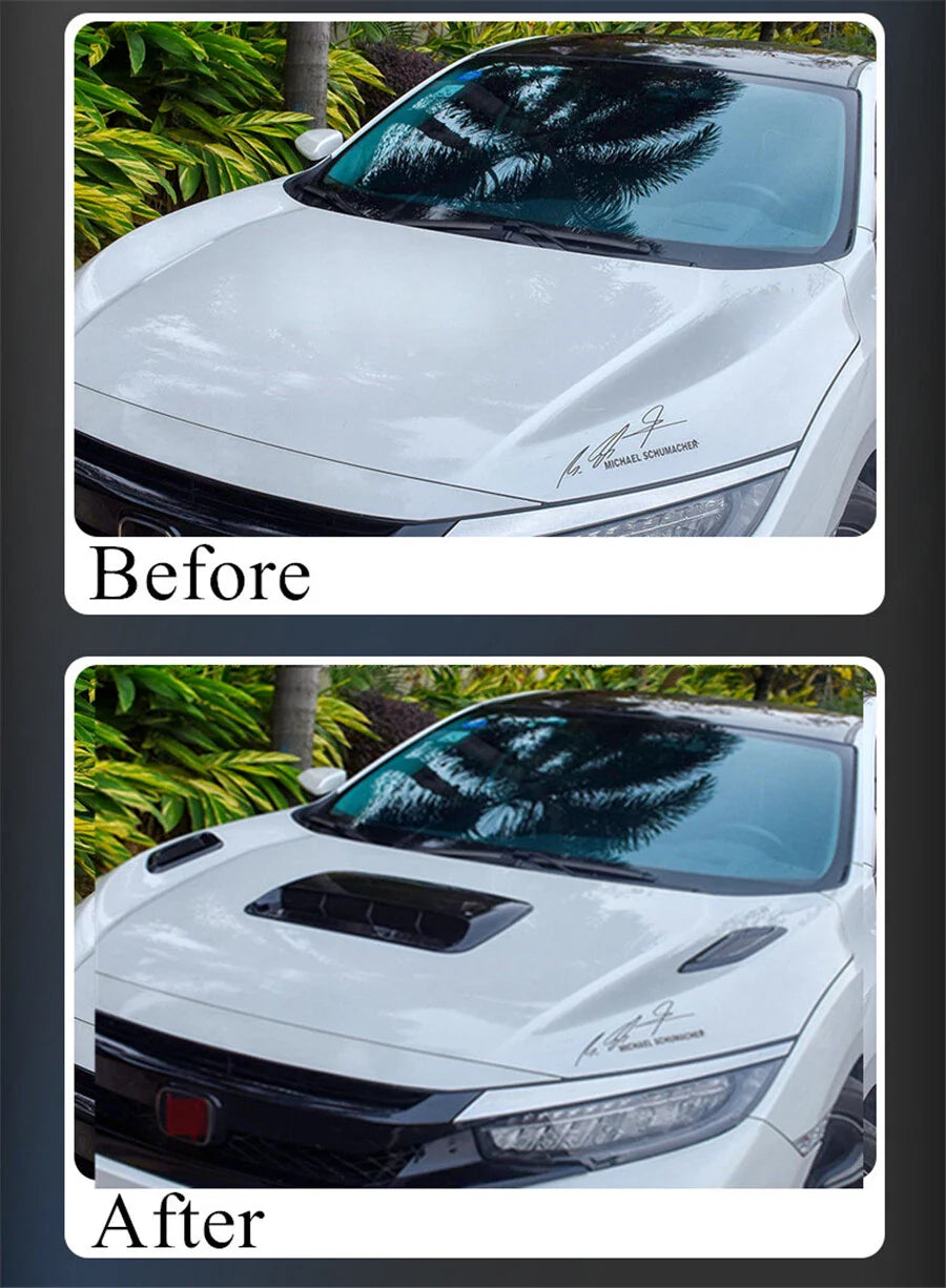 Glossy Universal Car Decorative Air Flow Intake Hood Scoop Vent Cover