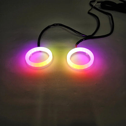 RGB Phone Control Angel Eye Halo Rings Headlight DRL Retrofit 110MM for BMW (2000-2006)