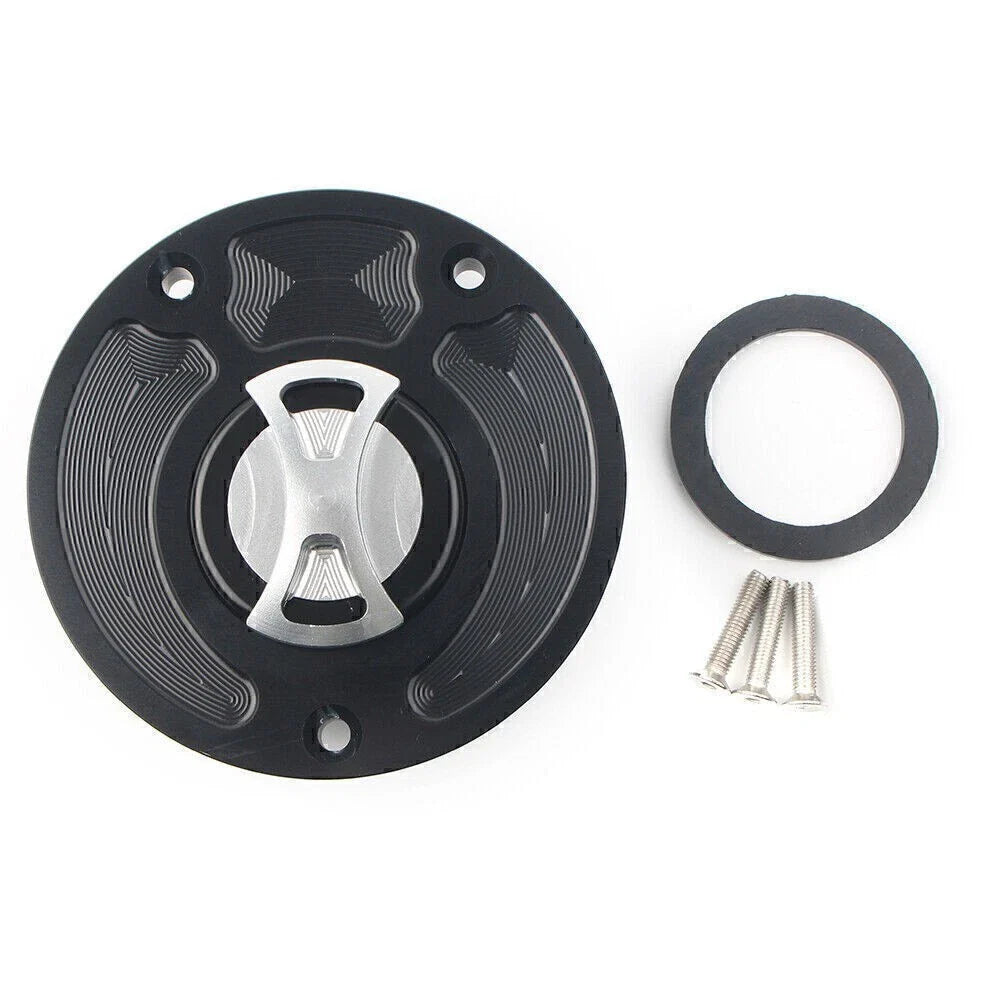 Keyless Fuel Gas Tank Cap Cover for Kawasaki ZX10R ZX9R (2004-2023)