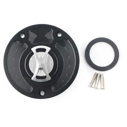 Keyless Fuel Gas Tank Cap Cover for Kawasaki ZX10R ZX9R (2004-2023)