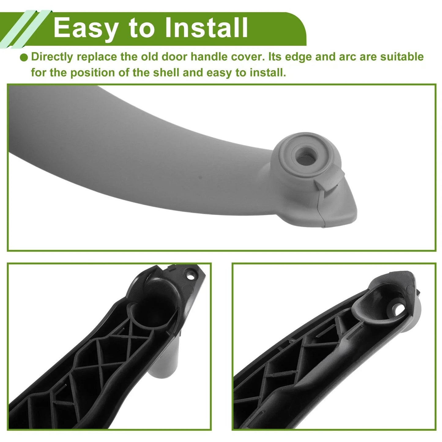 Door Panel Handle Pull Trim Cover for BMW X5 E70 (2008 - 2013) Gray