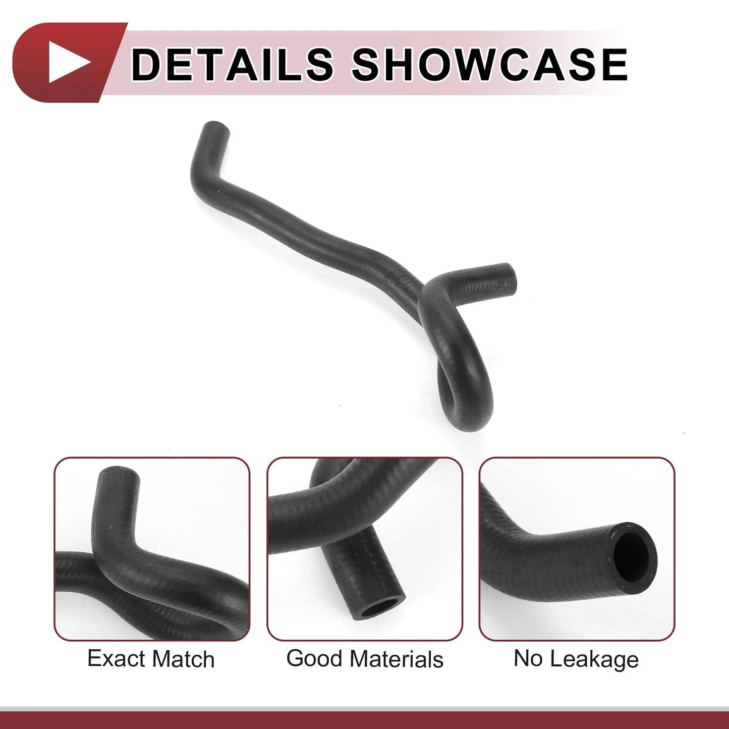 Heater Hose for Honda Accord 2.3L (1998-2002) Rubber Black 1 x Piece