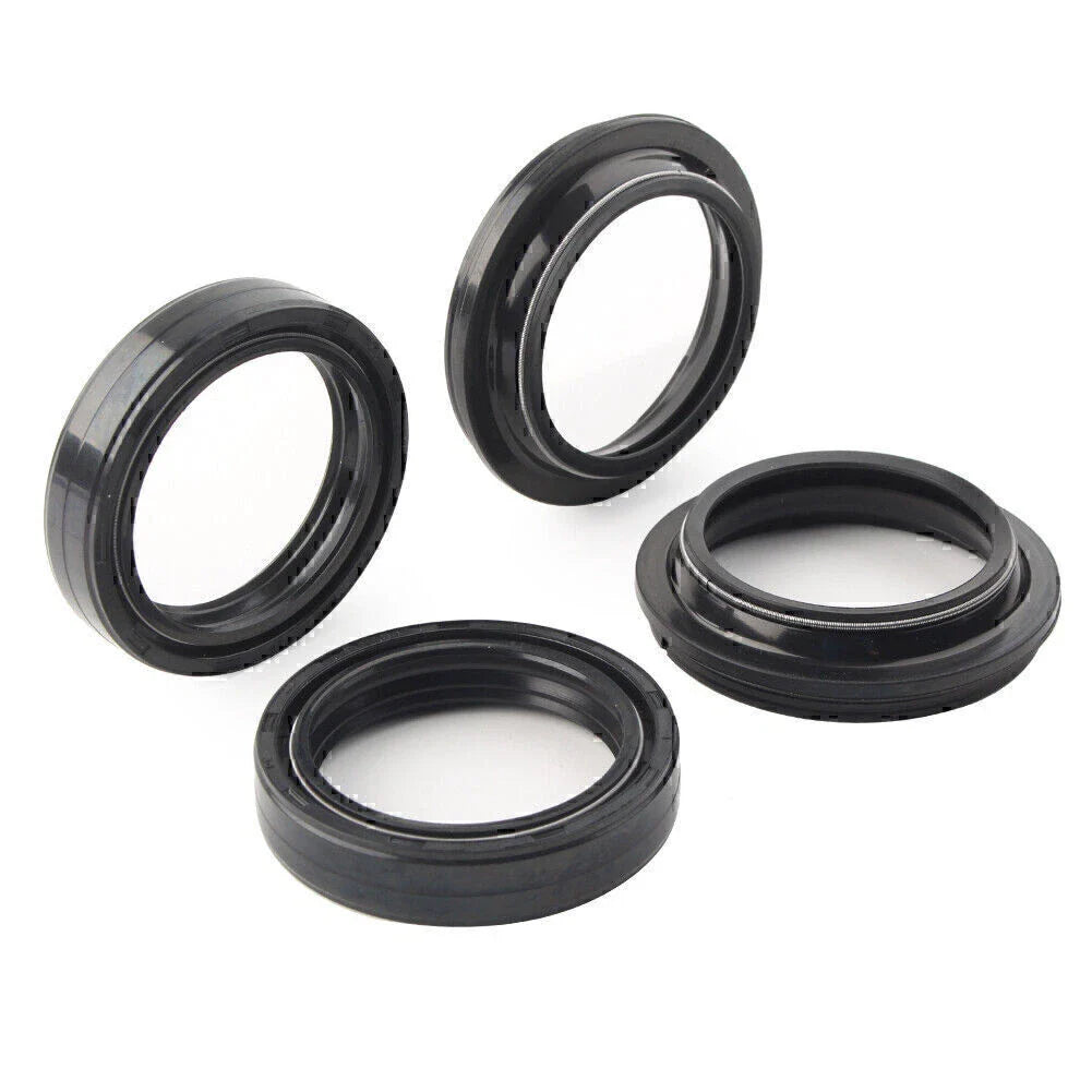 4 x Black 41x54mm Motorcycle Front Fork Damper Shock Absorber Seal