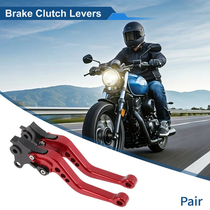Adjustable Short Brake Clutch Levers for BMW R Nine T (2014–2016) Red 1 Pair