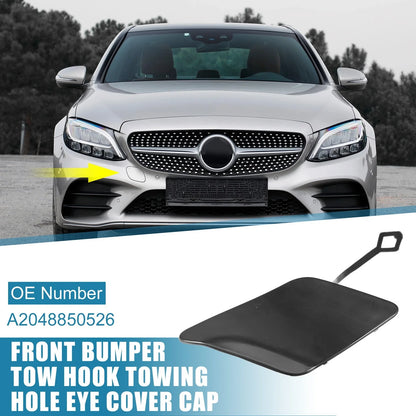 Front Bumper Tow Hook Cover for Mercedes-Benz C250 (2012-2014) Black