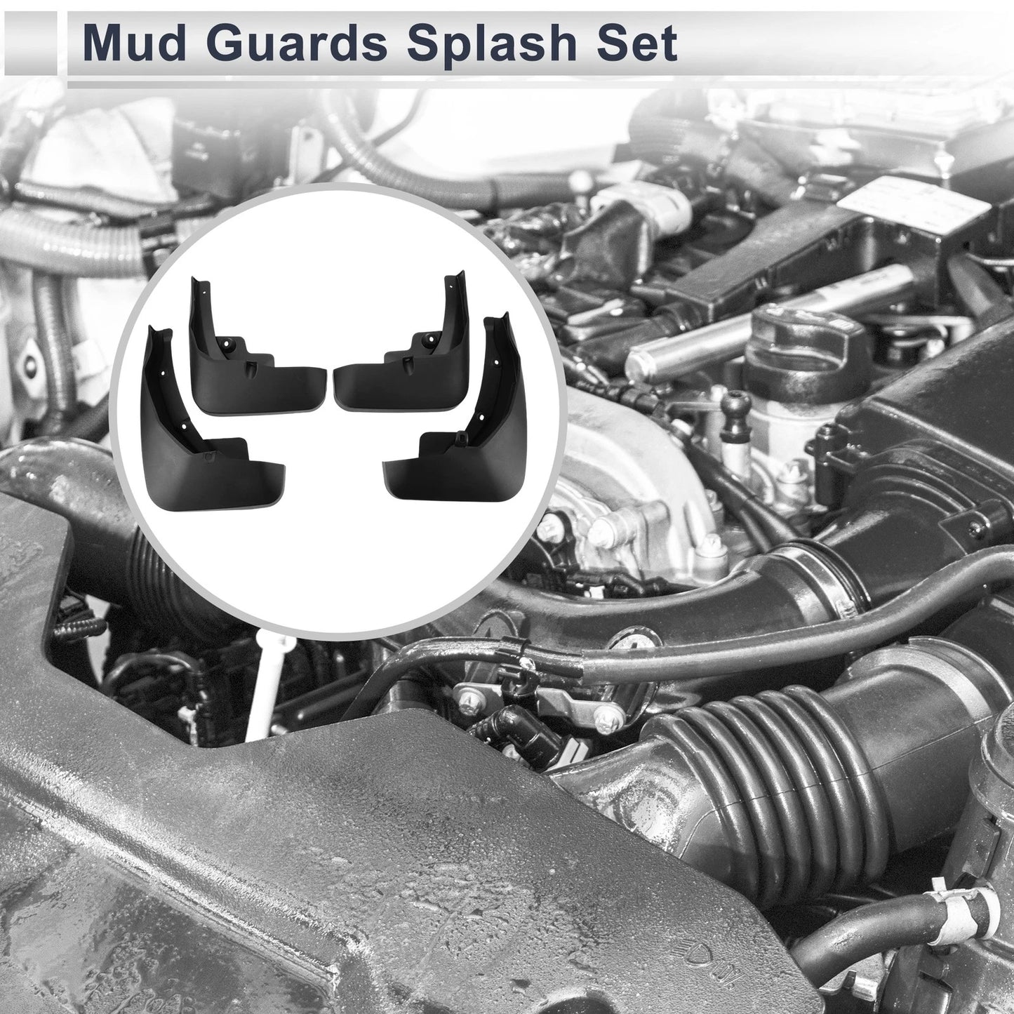 Set of 4 Mud Flaps Splash Guards for Audi Q7 (2020–2023)
